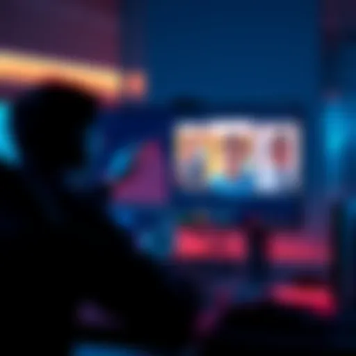 A user interacting with a modern no-code platform showcasing Voice AI and Vision features on a computer screen during a video call.