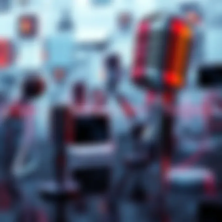 A collage representing the evolution of voice technology, featuring microphones and sound waves, signifying the end of Standard Voice Mode.