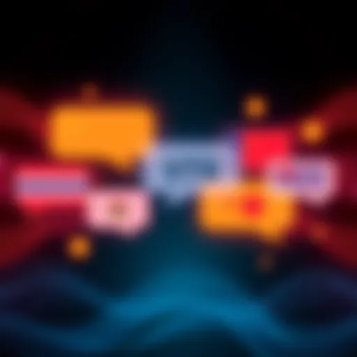 Voxtral TTS Voice Technology A visual representation of Voxtral TTS technology showcasing multiple speech bubbles in nine different languages with sound waves symbolizing fast, natural voice delivery.