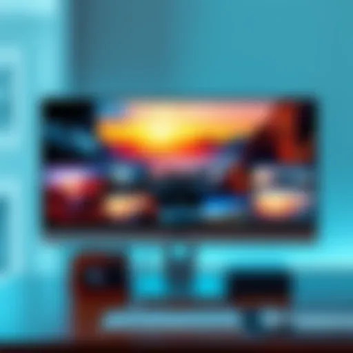 A computer screen showcasing stunning images generated by wan2.2 in ComfyUI, showing a range of artistic styles and complex scenes.