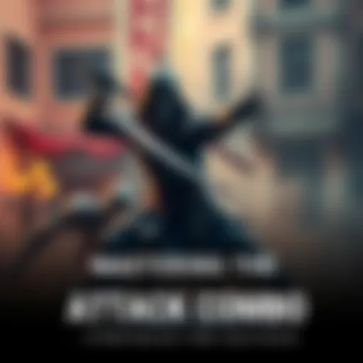 A warrior in a battle stance performing a powerful attack combo with a sword against an enemy