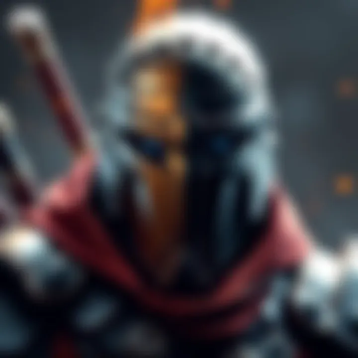 A close-up view of a customized warrior character showcasing unique style options and enhancements from Recraft V3.