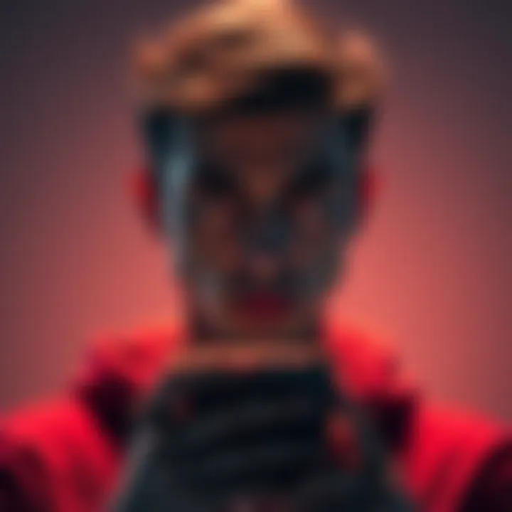 A concerned individual looks at their phone, hesitant to share personal information for app access. The screen shows a request for ID verification.