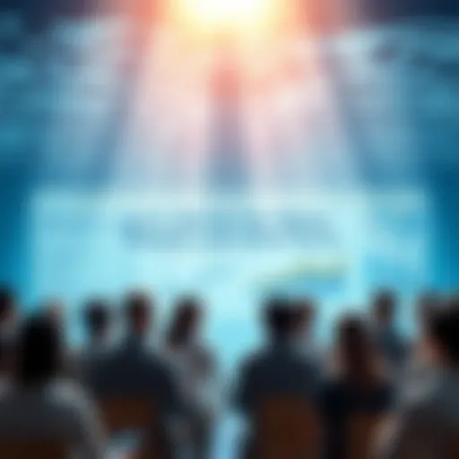 A group of people discussing water issues with charts and statistics around them, looking for clear answers.