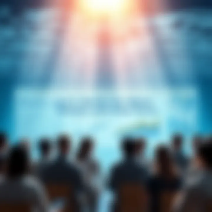 A group of people discussing water issues with charts and statistics around them, looking for clear answers.