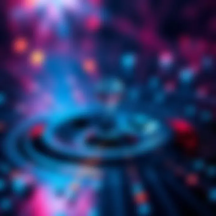 A close-up of a water droplet surrounded by digital patterns representing artificial intelligence, highlighting the topic of AI and water.