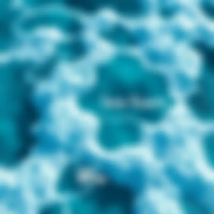 A digital rendering showcasing a realistic water shader featuring procedurally generated sea foam effects.