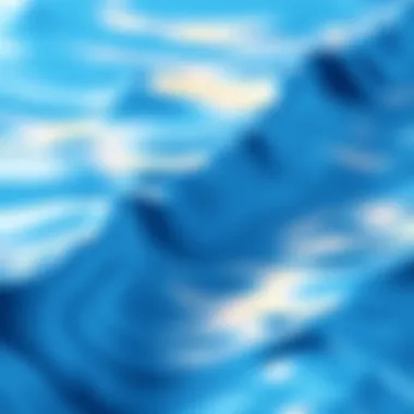 Illustration of animated water texture showing various shades of blue and movement to reflect realism