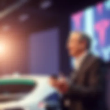 Waymo's CEO speaking about Tesla's camera-only self-driving technology at a conference.
