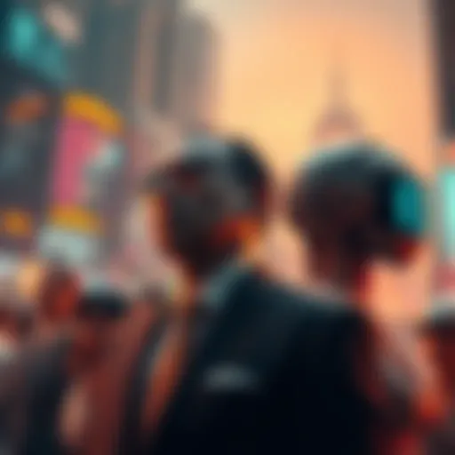 A visual showing a rich businessman and a group of people looking on, symbolizing wealth concentration as automation increases.