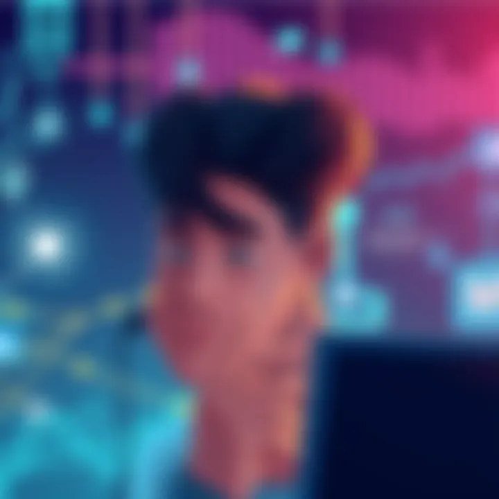 Illustration of a person experiencing connection issues during a real-time transcription process with visual elements indicating disconnection and audio replay.
