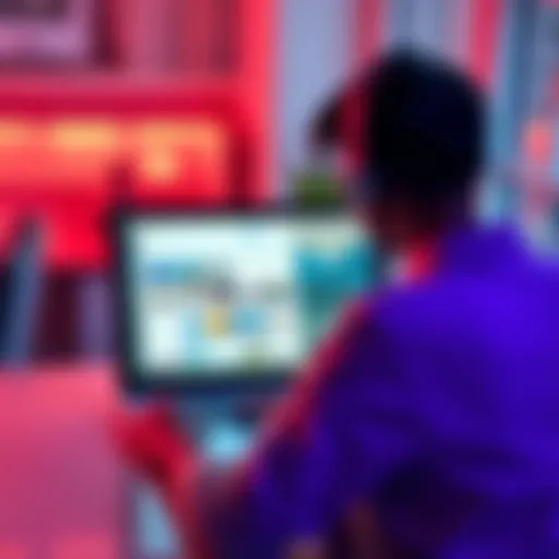 A person using a laptop to plan weekend activities with Perchance.ai on the screen.