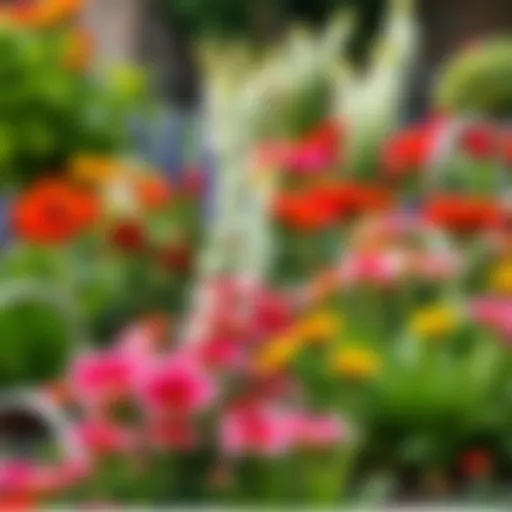 A vibrant garden showcasing various colorful flowers and healthy greenery, illustrating the benefits of landscaping on property appearance.