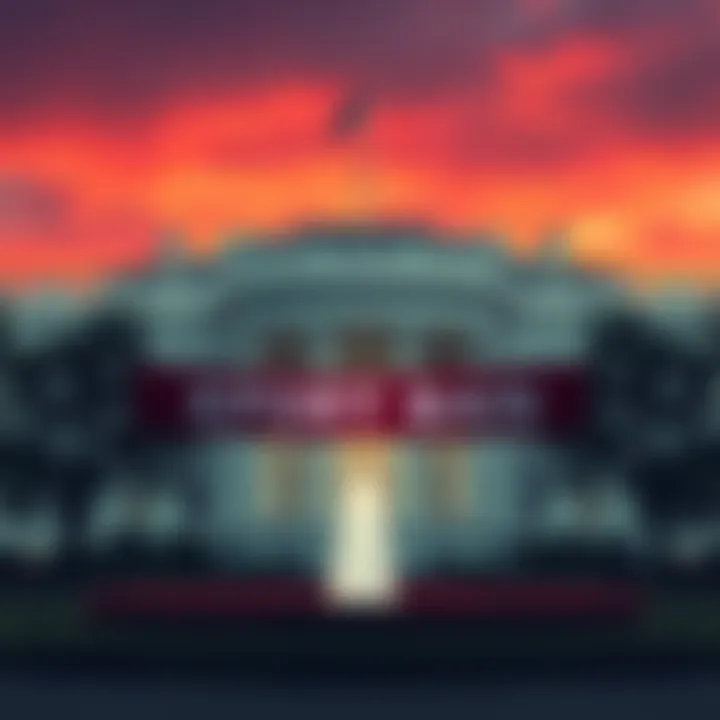 The White House with a banner showing export controls, highlighting security concerns over Anthropic's Claude Fable 5.
