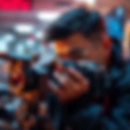 A photographer adjusting a wide-angle lens on a camera, showcasing new techniques in lens processing