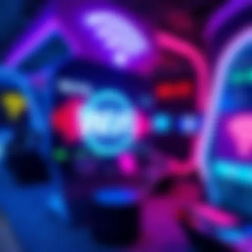 A showcase of Wi-Fi 8 technology with colorful graphics and information highlights at CES