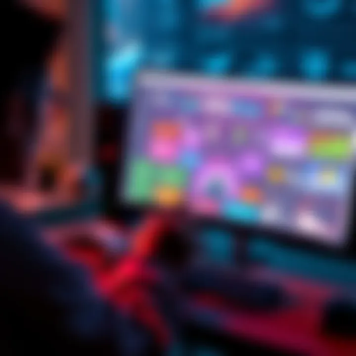 Person using a computer to create a colorful WikiHow infographic with various icons and text
