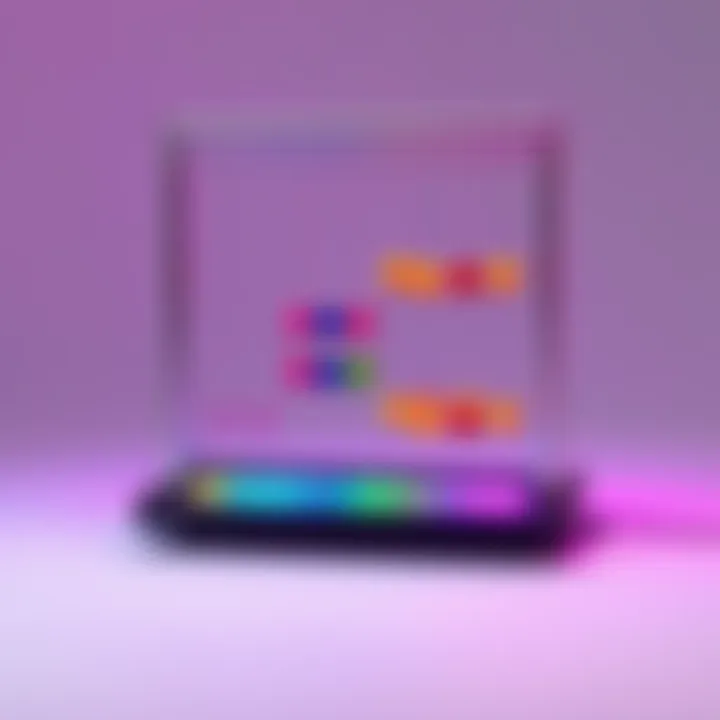 A sleek MIDI sequencer resembling a Newton's Cradle, featuring colorful pendulums and a modern design, set against a minimalistic background.