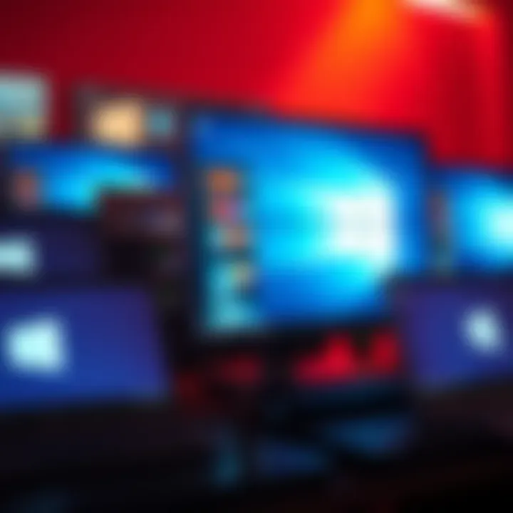Windows 10 users can keep their devices A group of Windows 10 computers with updated software icons showing user satisfaction