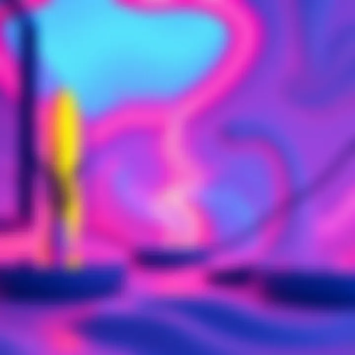 A digital artwork showing a creative concept for Windows 12 with vibrant colors and modern design elements created in Blender.