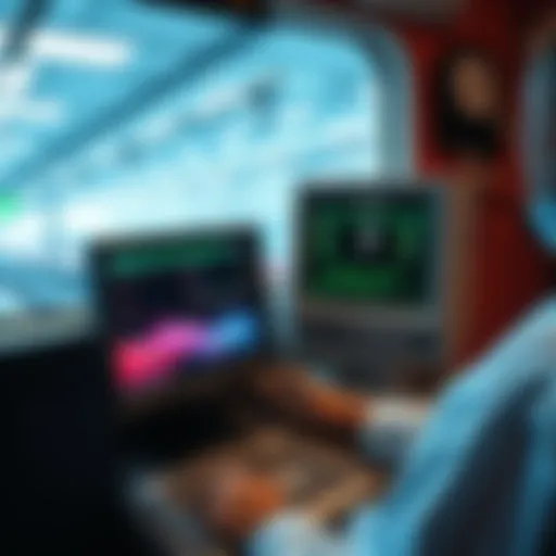 An old computer running Windows XP software managing train schedules and hospital equipment