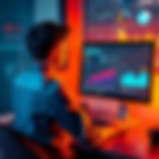 A person sitting in front of a computer screen analyzing the Windsurf Pro subscription details with charts and graphs in the background.