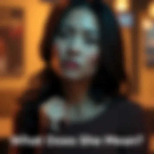 A woman with a thoughtful expression contemplating a message, showcasing the complexity of communication.