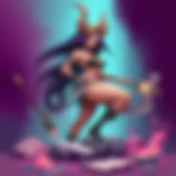 A creative depiction of a Womantaur, showcasing a blend of woman and taur-like features, in a dynamic pose.
