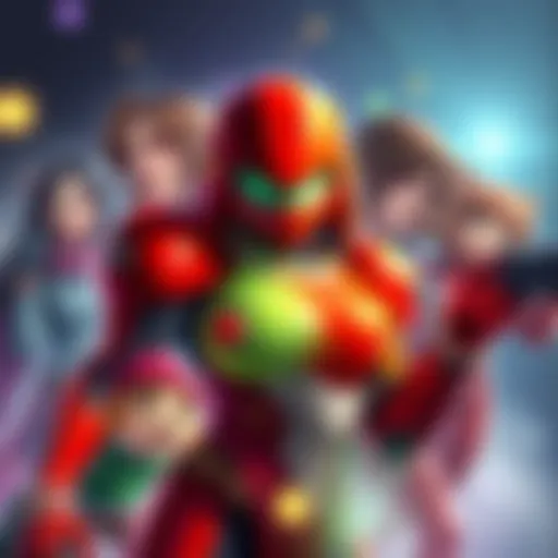 A montage of strong female video game characters including Samus Aran and others, showcasing diverse roles and relationships.