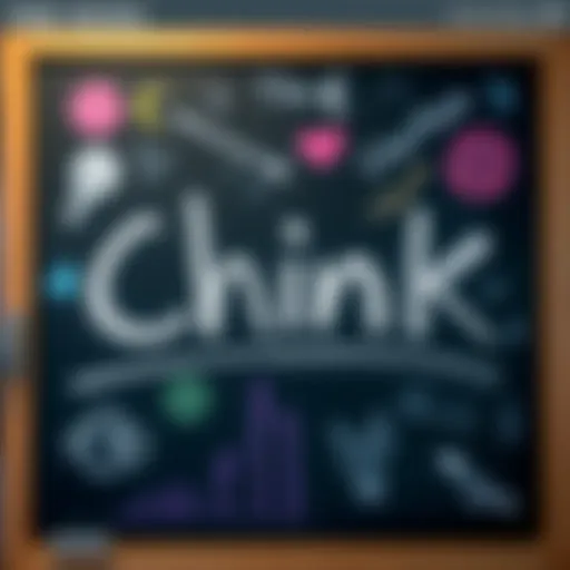 A chalkboard with the word 'Chink' written in large letters, surrounded by various social and cultural symbols