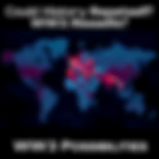 A world map highlighting areas of geopolitical tensions, symbolizing potential conflict zones and historical parallels to past wars.