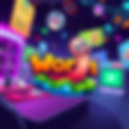 Worm Game Logo A vibrant logo of the Worm Game featuring a cartoonish worm and bright colors