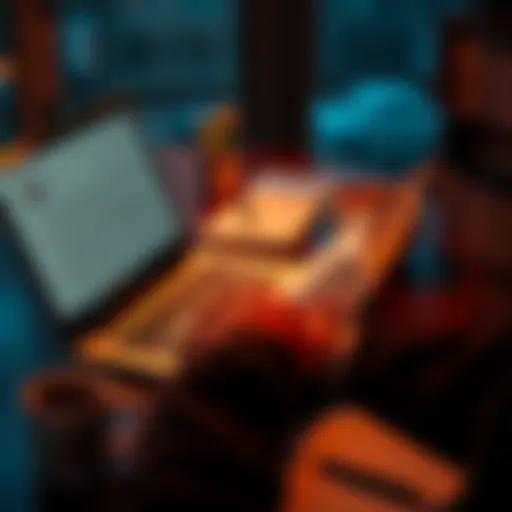 A person typing on a laptop with notes and a cup of coffee nearby, showcasing effective writing strategies.