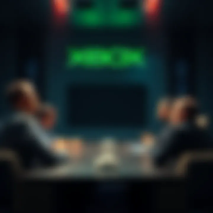 Group of Xbox executives in a meeting addressing brand performance and strategies