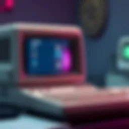 A vintage Xerox Star computer showcasing its graphical user interface, highlighting its keyboard and screen with icons.