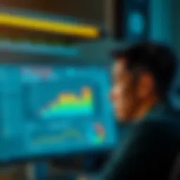 A person looking frustrated at a computer screen showing the Xialong software interface with a comparison chart against GLM 4.6