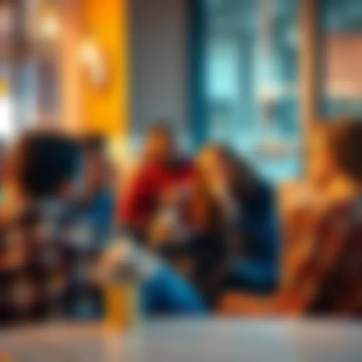 A group of millennials engaged in a lively discussion over coffee, sharing thoughts on life and society.