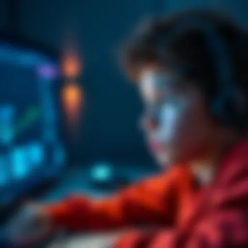 Young person looking at a computer screen with a puzzled expression A young person appearing confused while viewing a computer screen, representing the impact of age-related bans on online platforms.