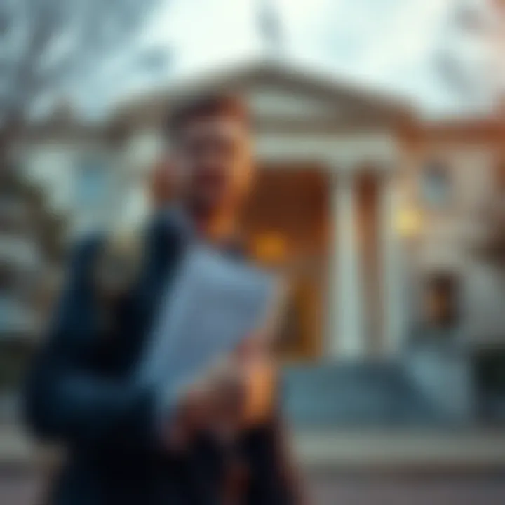 YouTuber David Gardner standing outside a courthouse holding legal documents, representing his lawsuit against Runway AI for copyright issues