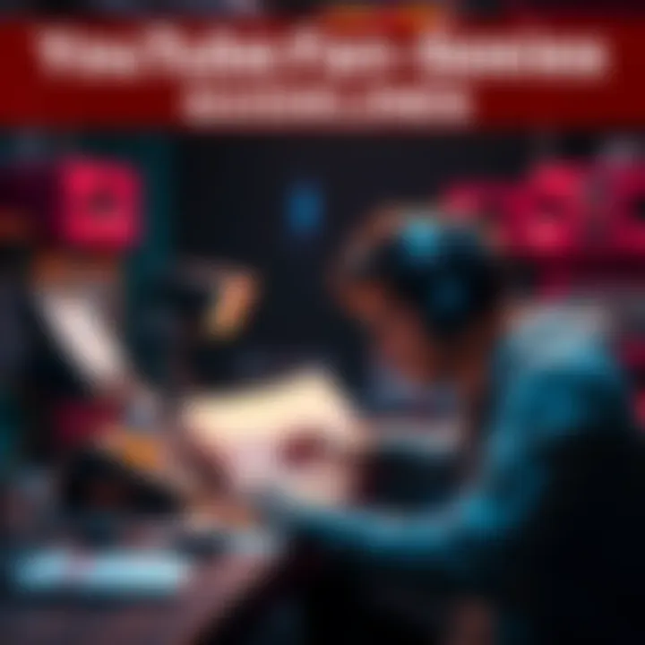 A person working on a YouTube fan-series project, with notes about copyright laws and music guidelines around them.