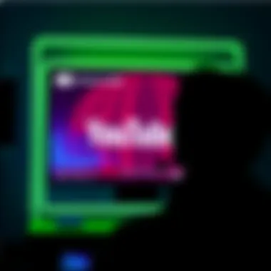 A person watching a YouTube video with an AI-generated label on the screen, illustrating the new feature that identifies AI content.