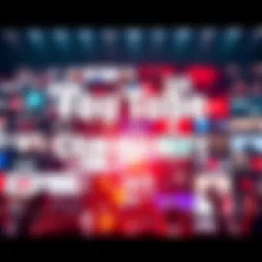 A vibrant collage of YouTube Community posts highlighting user engagement and trending topics