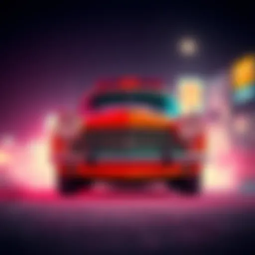 A vibrant Z-Image Turbo showcasing its 70s retro design with bold colors and vintage features, blending nostalgia with modern elements.