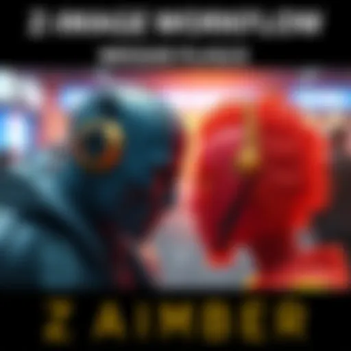 Illustration showing the Z-Image workflow combining two character LoRAs using SAM segmentation, featuring a base image with segmented characters and inpainting details.