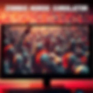 A scene showing a massive horde of zombies being rendered on a computer screen, showcasing advanced graphics technology in gaming.