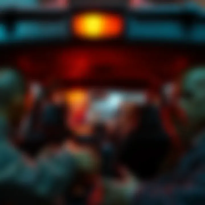 A screenshot showing a player in a vehicle surrounded by zombies, with the interior decorated and the vehicle in motion.